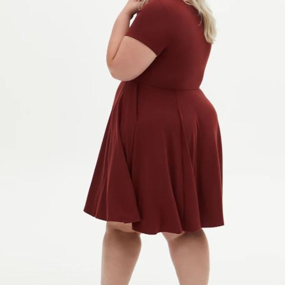 Torrid rust red skater dress. - Picture 2 of 13
